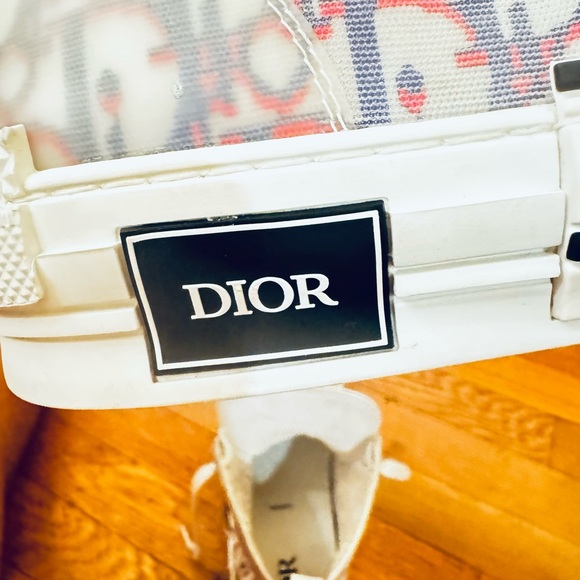 Dior B23 Oblique High Top Red Blue Oblique - Picture 10 of 11